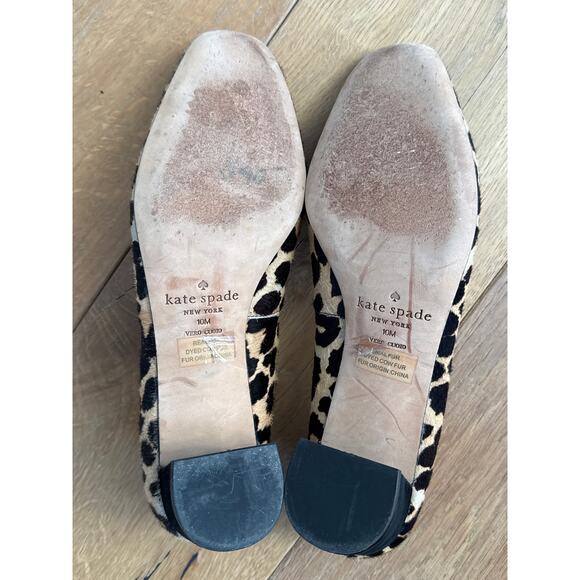 Kate Spade Serene Animal Print Cow Fur Heels - Picture 9 of 11